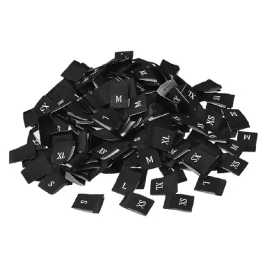 Unique Bargains Woven Crafting Clothing Sewing Embroidered Size Labels 250 Pcs image {5}