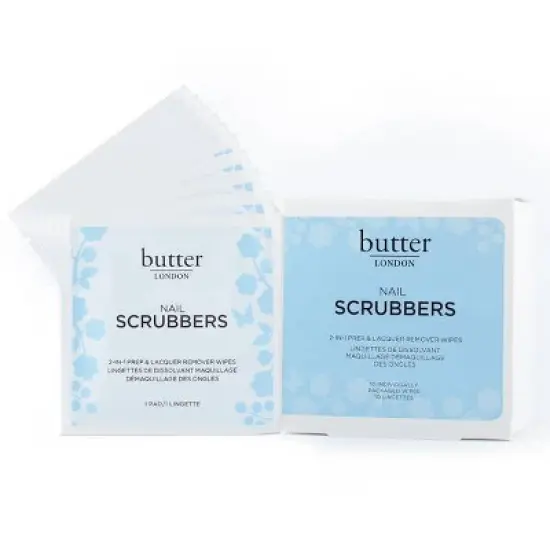 butter London Nail Scrubbers 2-in-1 Prep & Remover Wipes - 10ct image {3}