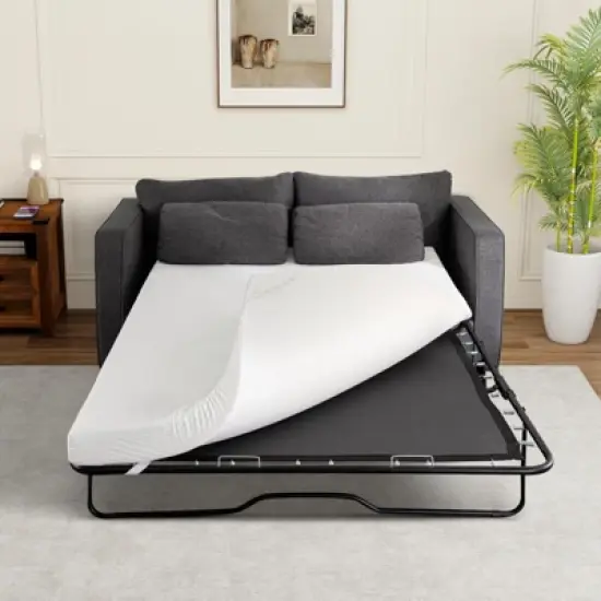 Dyonery 4-Inch Full/Queen Cool Gel Memory Foam Sofa Bed Mattress Replacement-CertiPUR-US Washable Cover Mattress Topper for Sleeper Sofas & Couch Beds image {6}