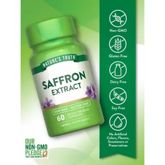 Nature's Truth Saffron Extract Capsules | 60 Count image {2}