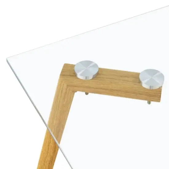 Modern Minimalist Rectangular Glass Dining Table For 4-6 People, Transparent - ModernLuxe image {10}