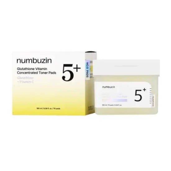 numbuzin No.5+ Glutathione Vitamin Concentrated Toner Pads - 70ct image {7}