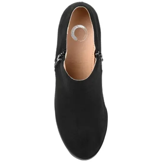 Journee Collection Womens Sanzi Comfort Insole Inside Zip Block Heel Booties image {3}