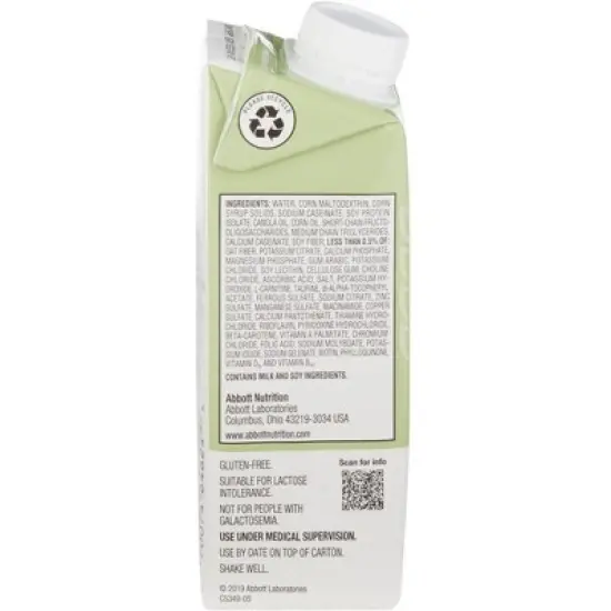 Jevity 1.2 Cal with Fiber Unflavored Nutritional Supplement Reclosable 8 oz Carton, Case of 24 image {2}