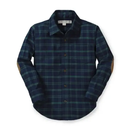 Hope & Henry Boys' Brushed Cotton Button Down Shirt, Infant image {4}