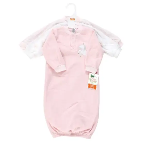 Yoga Sprout Infant Girl Fleece Gown 3pk, Unicorn, 0-6 Months image {1}