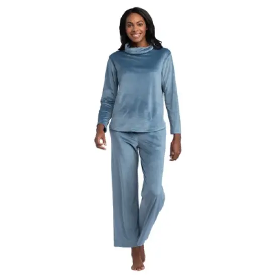 Softies Feather Velour Funnel Neck Lounge Set image {4}