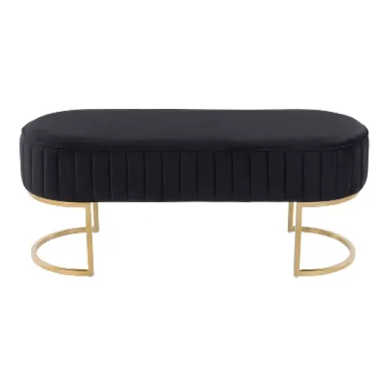 41" Demi Glam Pleated Bench - LumiSource image {3}