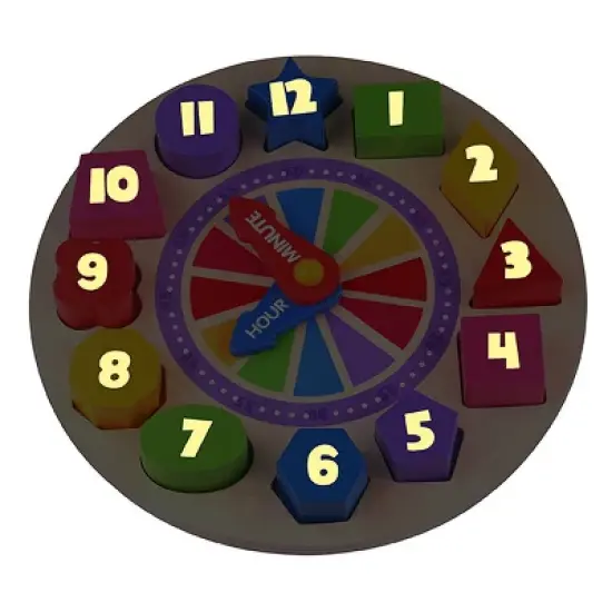  Fat Brain Toys What Time Is It? Glow-In-The-Dark Clock Puzzle FB168-1 image {2}