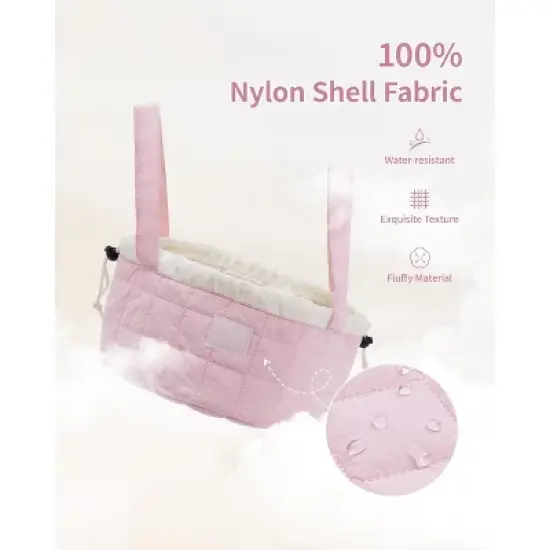 Narwey Barrel Drawstring Makeup Bag, Large Quilted Puffer Cosmetic Bag image {1}