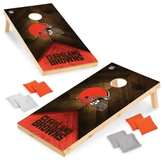 NFL Cleveland Browns 2'x4' Wood Cornhole Set image {8}