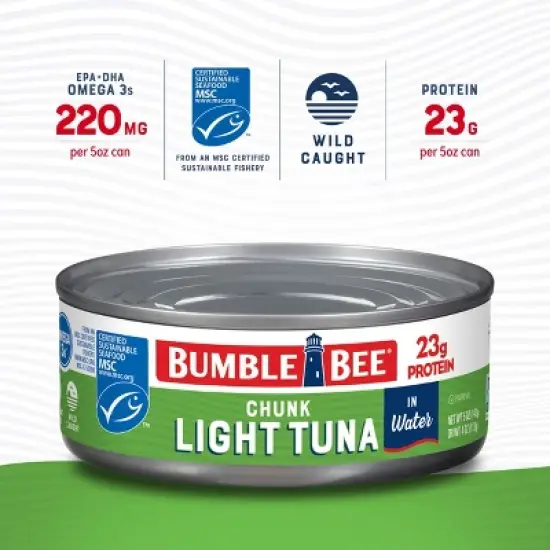Bumble Bee Chunk Light Tuna in Water - 5oz/4ct image {5}