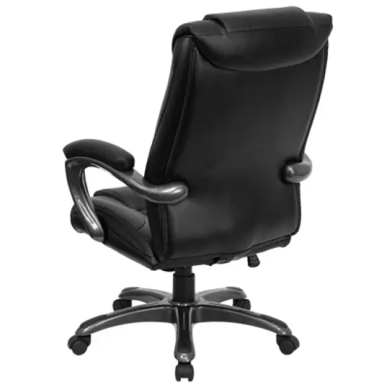High Back Executive Swivel Office Chair Black Leather - Flash Furniture image {2}