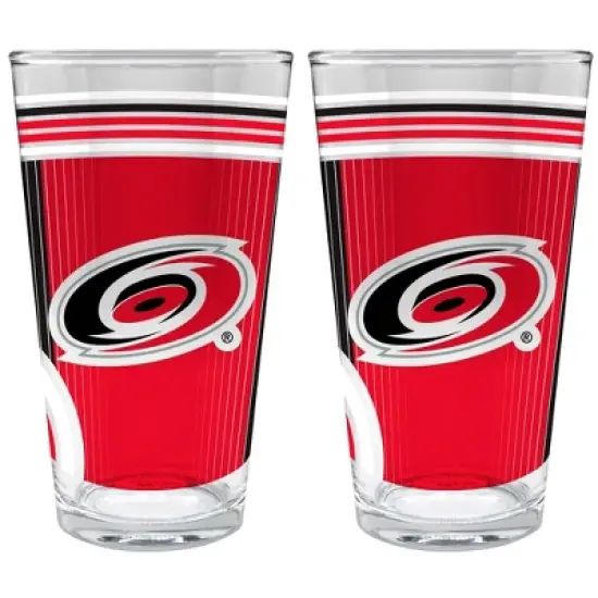 NHL Carolina Hurricanes 2pc Pint Glass Set image {3}