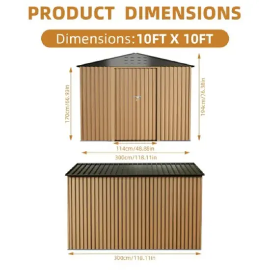 Large Metal Storage Sheds,Outdoor Storage Shed with Updated Frame Structure,Lockable Doors and Air Vents image {6}