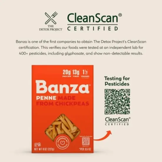 Banza Gluten Free Chickpea Penne - 8oz image {3}