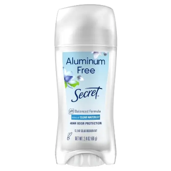 Secret Clear Solid Deodorant - Waterlily Scent - Aluminum-Free 2.4oz image {10}