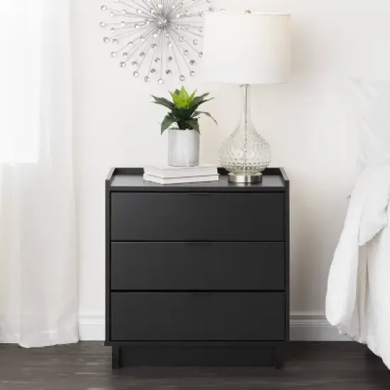 Prepac Simply Modern 3 Drawer Nightstand image {4}