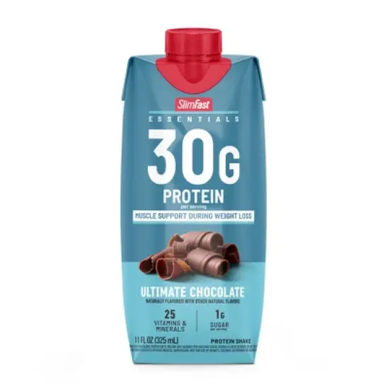 SlimFast Essentials Protein Shake - Chocolate - 30g Protein - 11 fl oz/4ct image {5}