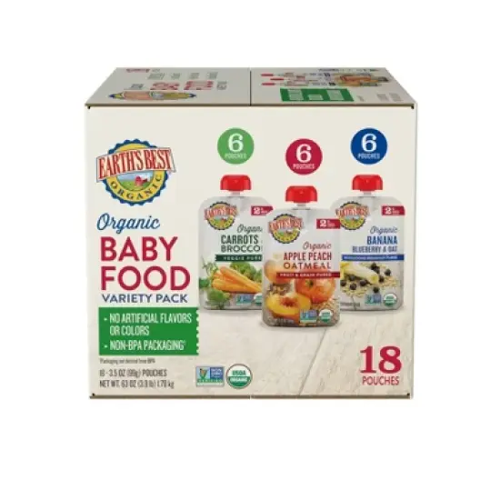 Earth's Best Organic Baby Meals Variety Pack - 63oz/18ct image {2}