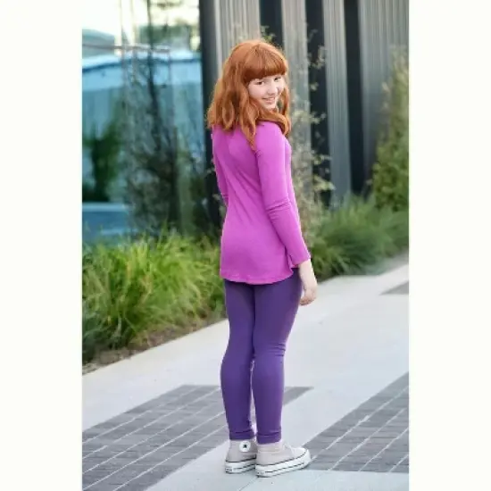 City Threads Girls 100% Cotton Leggings - USA-Made, Soft, Breathable & Sensory Friendly for Kids/Toddlers image {8}