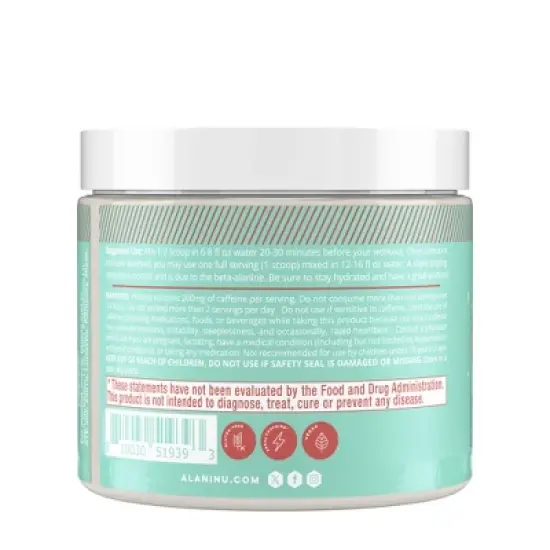 Alani Nutrition Pre-Workout Energy Supplement Powder - Juicy Peach - 6.9oz image {2}