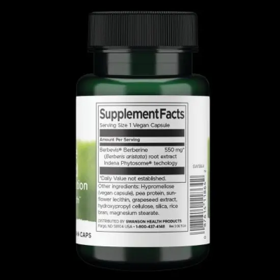 Swanson Berberine Advanced Enhanced Absorption - Featuring Berbevis 550 mg 30 Veg Caps image {1}