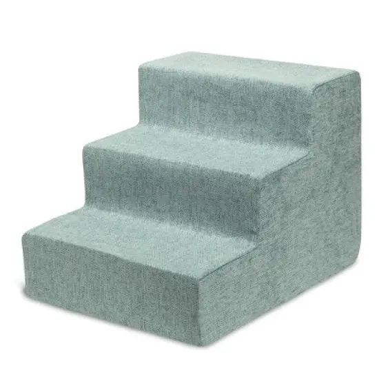 Best Pet Supplies CertiPUR Certified Foam Pet Steps for Small Dogs and Cats, Portable Stairs for Couch Sofa and Beds - 3-Steps (18" x 15" x 13.5") image {5}