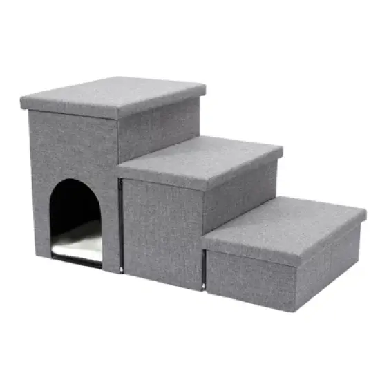Ashfield & Harkness 3 Step Pet Stairs, Ladder for Cats or Small Dogs image {8}