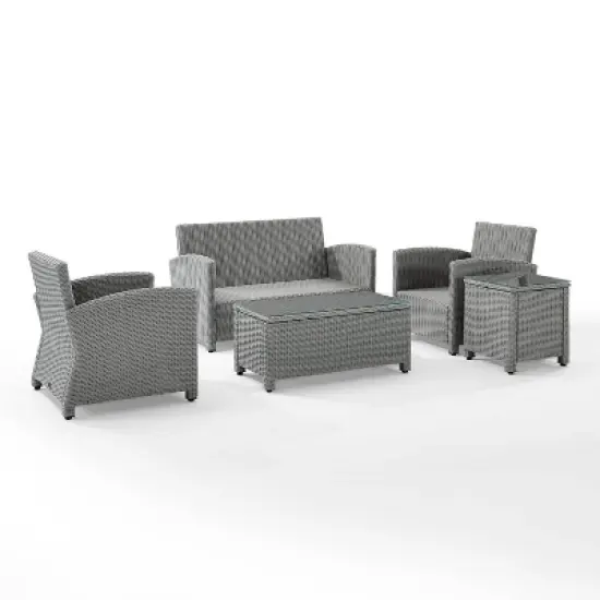 5pc Bradenton Outdoor Steel Conversation Set Gray - Crosley image {7}