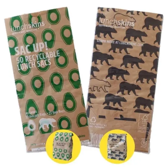 Lunchskins Recyclable Paper Lunch Sacs - 50ct (Variety Pack) image {9}
