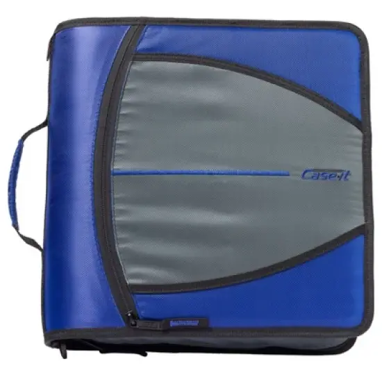 Case-it Might Zip Tab Zipper Binder, 3" O-Ring with 5-Color tab Expanding File Folder  - 600 Sheet Capacity image {8}