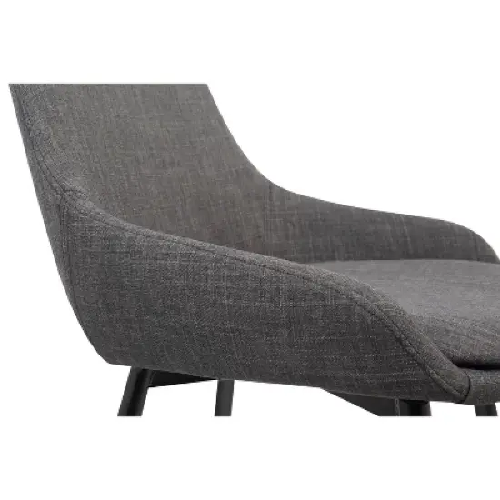 Mia Contemporary Fabric Dining Chair Charcoal - Armen Living image {4}