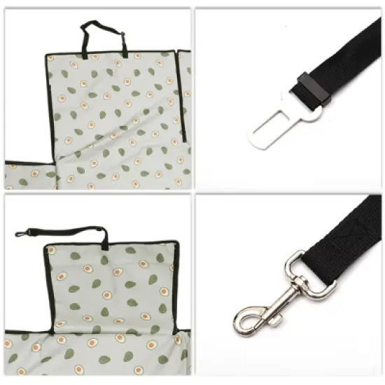 Unique Bargains Waterproof Pet Car Seat Cover Fruits Prints Gray 1 Pc image {2}