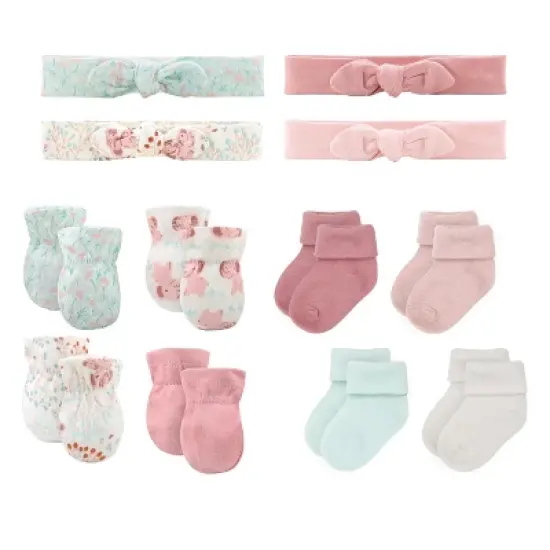 The Peanutshell Baby Girl Floral Elephant 30-Piece Newborn Layette Gift Set, 0-3 Months image {6}