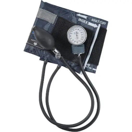 MABIS Aneroid Sphygmomanometer, Adult Cuff Size 11" to 16.4", Professional Manual Blood Pressure Cuff with Zipper Case, Caliber Series, Adult Cuff image {3}