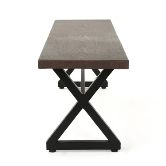 Christopher Knight Home Rolando Outdoor 63" Aluminum Dining Bench image {3}