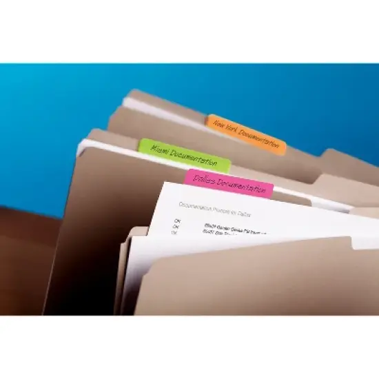 Post-it File Tabs 2 x 1 1/2 Assorted Pastel 24/Pack 686PWAV image {5}