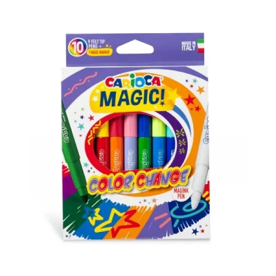 CARIOCA Magic Felt Tip Pens Color Change, 10 Per Pack, 2 Packs image {1}
