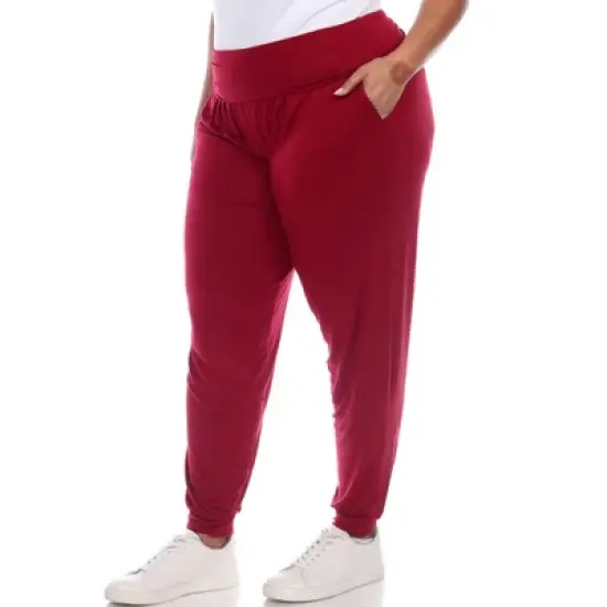 Women's Plus Size Harem Pants - White Mark image {2}