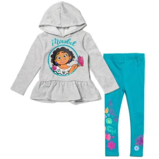 Disney Encanto Mirabel Girls Pullover Fleece Hoodie and Leggings Outfit Set Little Kid to Big Kid image {7}