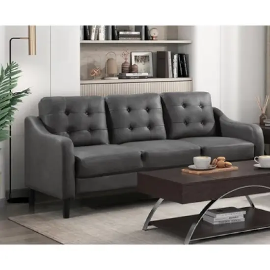NicBex Couches for Living Room 1pc Chair Modern Single Sofa Chair Microfiber Upholstered Armchair with Solid Wood Frame image {3}