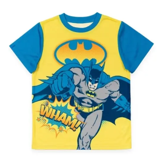 DC Comics Justice League Batman Pajama Shirts and Shorts Blue / Yellow  image {2}