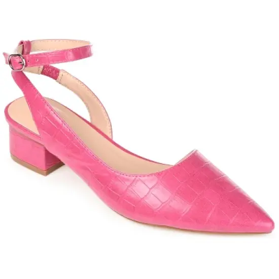 Journee Collection Womens Keefa Pointed Toe Low Block Heel Pumps image {10}