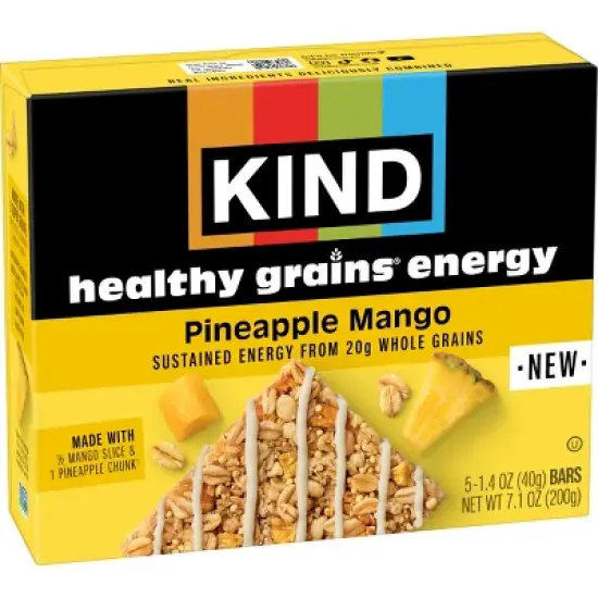 KIND Health Grains Energy Pineapple Mango Protein Bars - 5ct image {3}