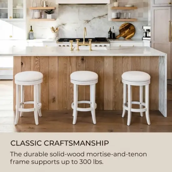 Maven Lane Eva Round Backless Swivel Kitchen Bar Stool image {3}