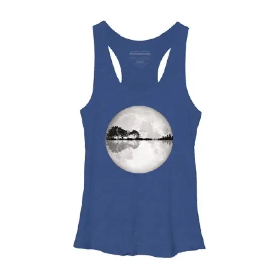 Women's Design By Humans Moonlight Nature Guitar II By Maryedenoa Racerback Tank Top image {6}