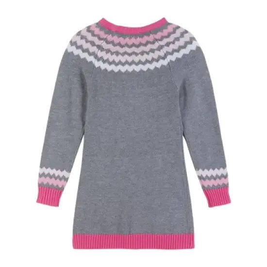 Andy & Evan Toddler Fair Isle Dress Grey, Size 4T image {2}