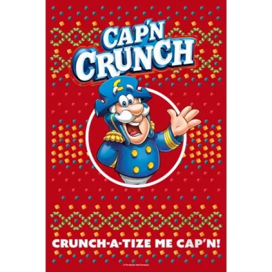 Men's Cap'n Crunch Christmas Sweater Print Sweatshirt image {1}