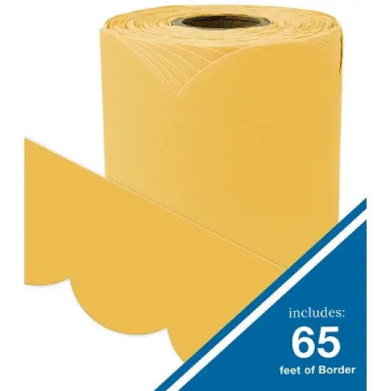 Carson Dellosa Education 65' Goldenrod Rolled Scalloped Bulletin Board Borders (1 roll) image {1}